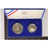 Image 2 : 1986 LIBERTY 2 COIN SET: 1986-S US SILVER DOLLAR &