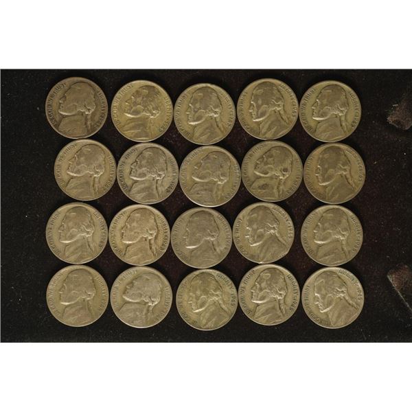 20-35% SILVER JEFFERSON WAR NICKELS 1942-45