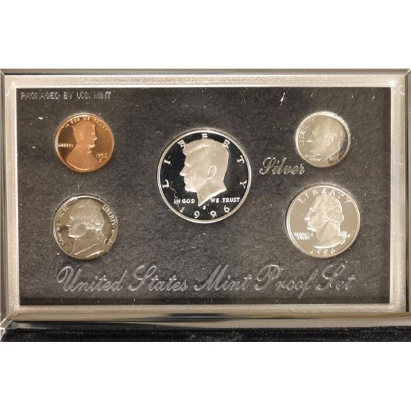 1996 US SILVER PREMIER PROOF SET (WITH BOX)