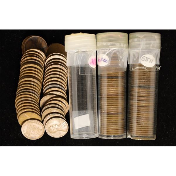 3 SOLID DATE ROLLS OF LINCOLN WHEAT CENTS: