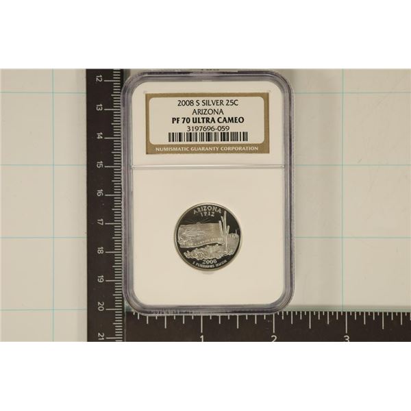 2008-S SILVER ARIZONA QUARTER NGC PF70 ULTRA CAMEO