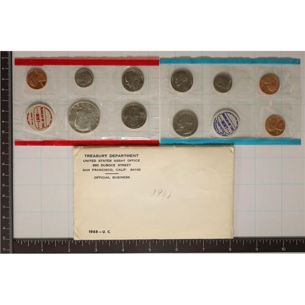 1968 US MINT SET (UNC) P/D/S (WITH ENVELOPE)