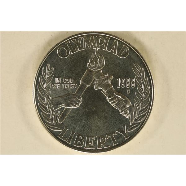 1988-D US UNC SILVER DOLLAR OLYMPIAD