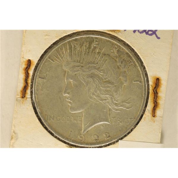 1922 PEACE SILVER DOLLAR