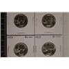 Image 1 : 4-1958 BU WASHINGTON SILVER QUARTERS