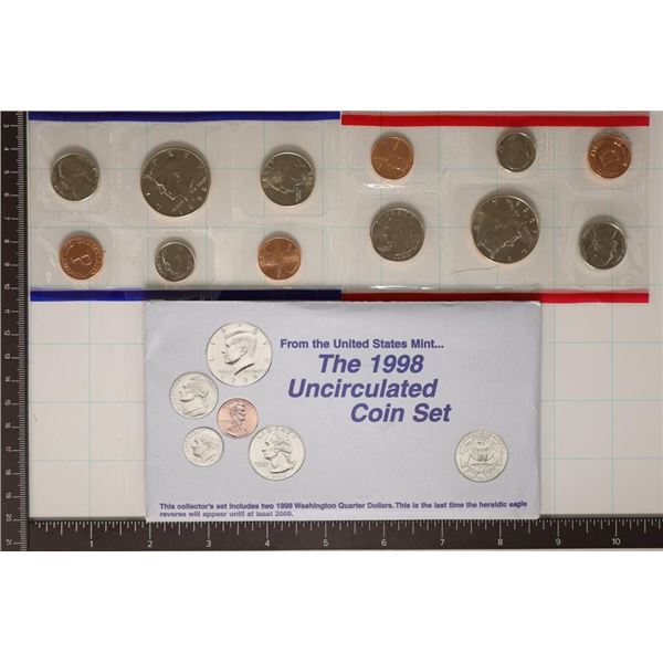 1998 US MINT SET (UNC) P/D (WITH ENVELOPE)