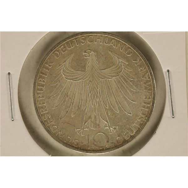 1972 GERMAN SILVER 10 MARK .3115 OZ. ASW UNC