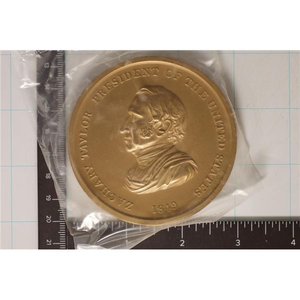 7.59 OZ. PRESIDENTIAL HIGH RELIEF BRONZE MEDAL 3"