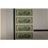Image 2 : UNCUT SHEET OF 4-2003 US $2 FRN'S GREEN SEALS