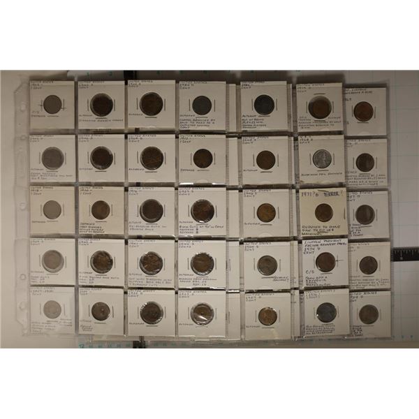 80 ALTERED / DEFACED LINCOLN CENTS: DATES FROM