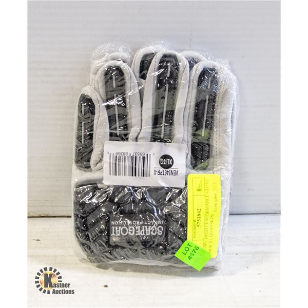 SCAPE HIGH PERFORMANCE GLOVE BLK XL GOATSKIN