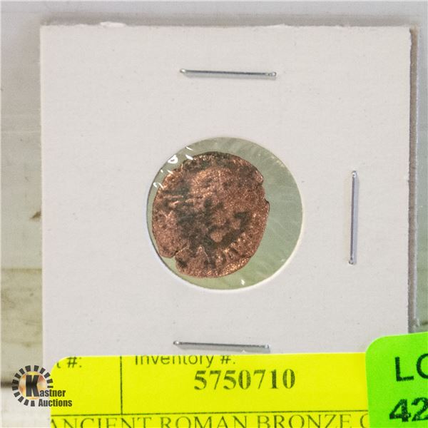 ANCIENT ROMAN BRONZE COIN CIRCA 300-400CE