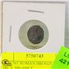 Image 1 : ANCIENT ROMAN BRONZE COIN CIRCA 300-400CE