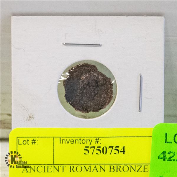 ANCIENT ROMAN BRONZE COIN CIRCA 300-400CE