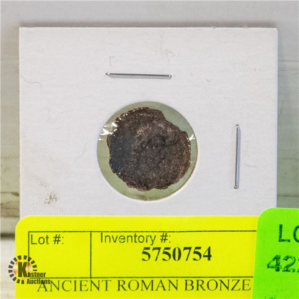 ANCIENT ROMAN BRONZE COIN CIRCA 300-400CE