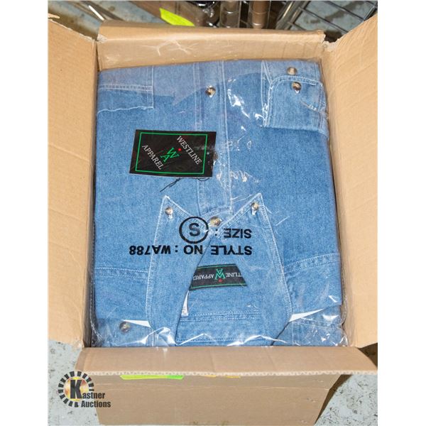 NEW WESTLINE SHIRTS DENIM CASE OF 9 SIZE S