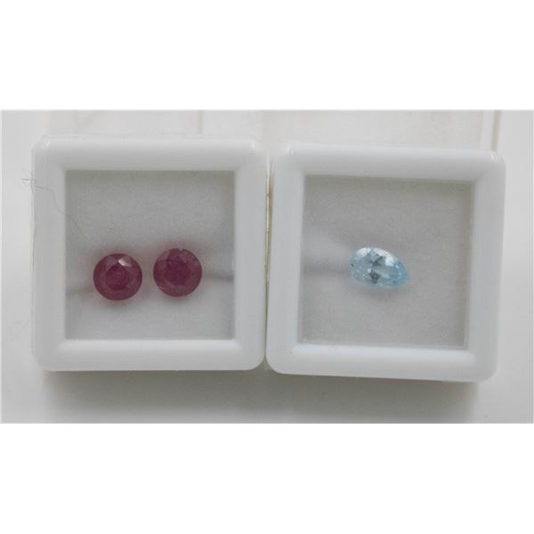 #204-BLUE TOPAZ 1.05CT& HEATED RUBY 3.45CT