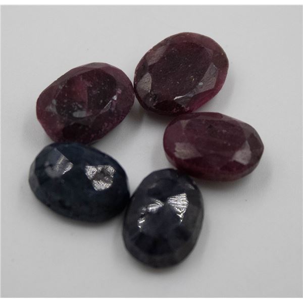 #127-BLUE SAPPHIRE/RED RUBY GEMSTONE 83.10 CT