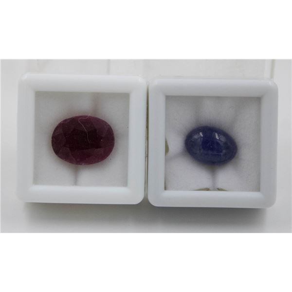 #234-UNHEATD TANZANITE 6.5 CT & RED RUBY 9.6 CT