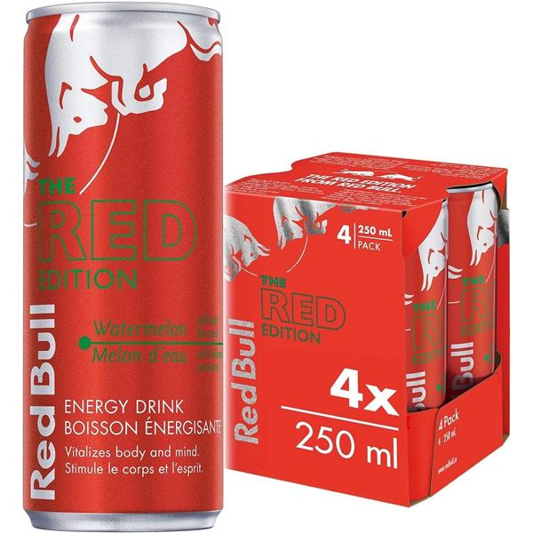 NEW REDBULL 4-PACK THE RED EDITION - WATERMELON