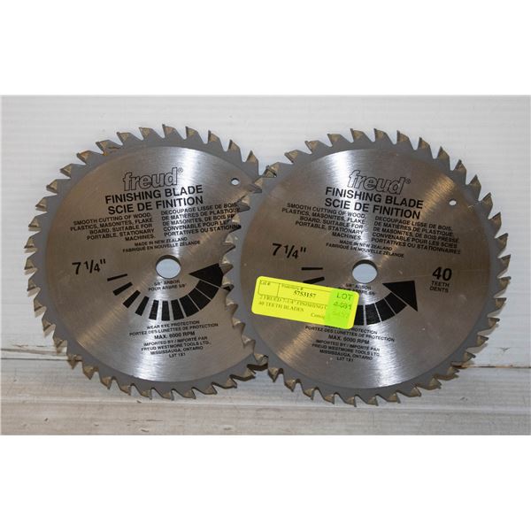 2 FRUED 7-1/4  FINISHING CARBIDE 40 TEETH BLADES