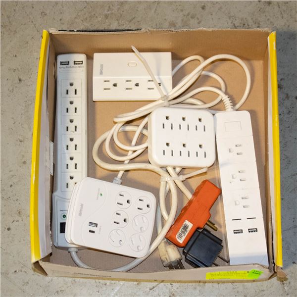 BOX WITH POWER BARS AND MULTI-PLUGS INCL.