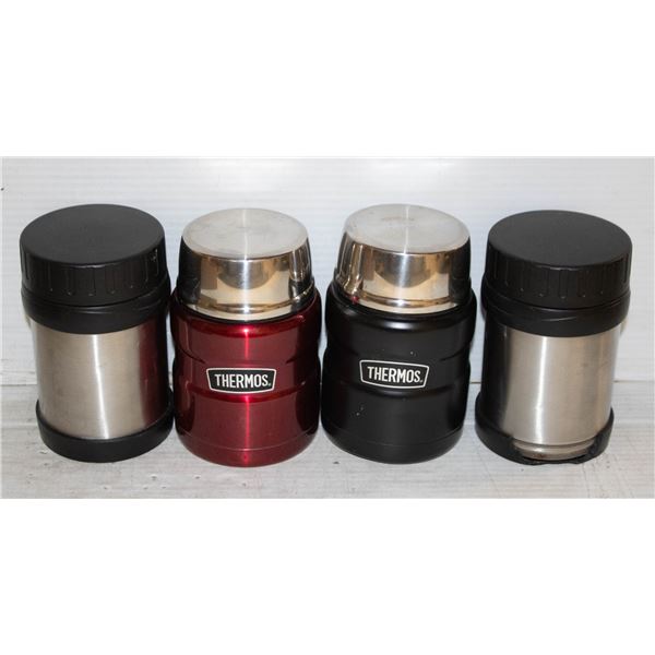 BOX WITH 4 STAINLESS STEEL SOUP THERMOSES -