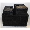 Image 1 : SET OF 3 BASKETS - 2 WITH FLIP LIDS