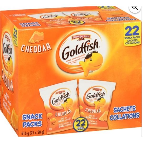 NEW CASE OF 22 PEPPERIDGE FARMS GOLDFISH SNACK