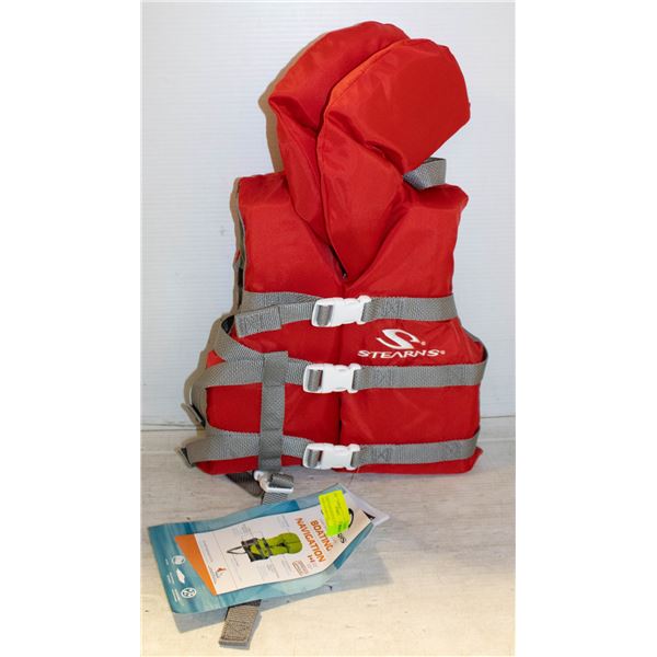 NEW STEARNS BOATING CLASSIC SERIES CHILDRENS PFD