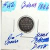 Image 1 : 1)  CANADIAN 1886 VICTORIAN 5 CENT COIN 95.2%