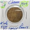 Image 1 : 5)  CANADIAN 1909 KING EDWARD VII LARGE PENNY