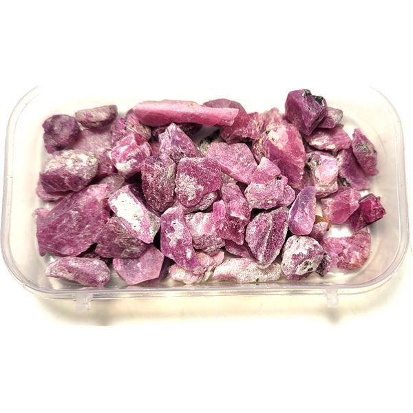 15)  LOT OF 69.9 GRAMS OF ROUGH RUBY GEMSTONE SPEC