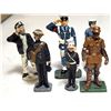 18)  LOT OF 6 HANDPAINTED METAL  MILITARY FIGURINE