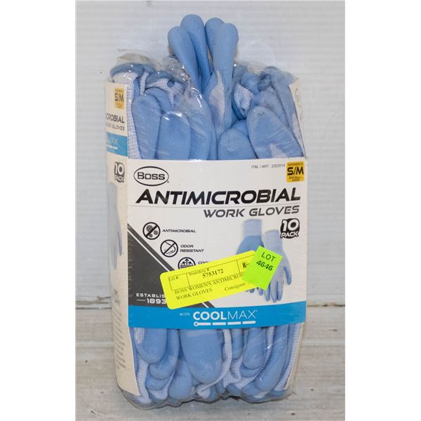 BOSS WOMEN'S ANTIMICROBIAL WORK GLOVES