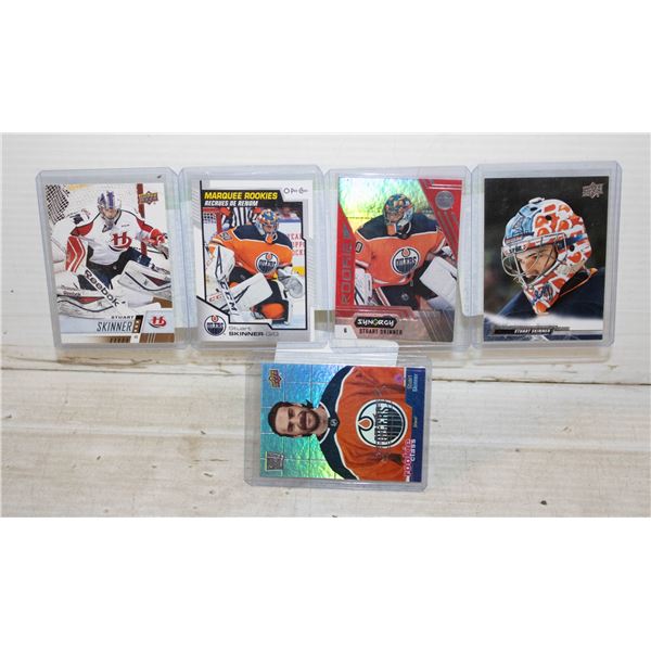 STUART SKINNER EDMONTO OILERS ROOKIE CARDS SYNERGY