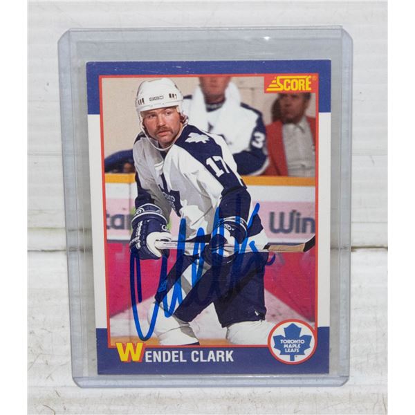 WENDAL CLARK SIGNED TORONTO MAPLE LEAFS CARD