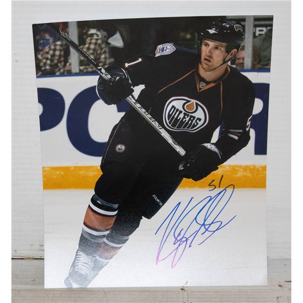 KYLE BRODZIAK AUTOGRAPHED EDMONTON OILERS 8X10
