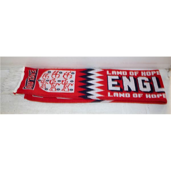 ENGLAND LAND OF HOPE SOCCER SCARF VINTAGE