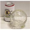 Image 1 : BUBBLED GLASS ORB VASE, CLEAR, APPROX. 5& quot;