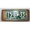 Image 1 : NEW 1968 UNUSED LICENSE PLATE