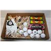 Image 1 : FLAT WITH GOLF BALLS AND TEES, GLOVE ETC