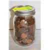 Image 1 : MASON JAR FULL OF PENNIES