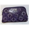 Image 1 : SMALL PURPLE COACH MAKEUP BAG