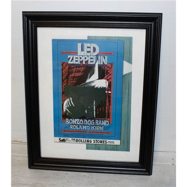 LED ZEPPLIN FRAMED TOUR PROMO POSTER