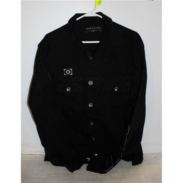 LADIES 2XL BLACK DENIM JACKET