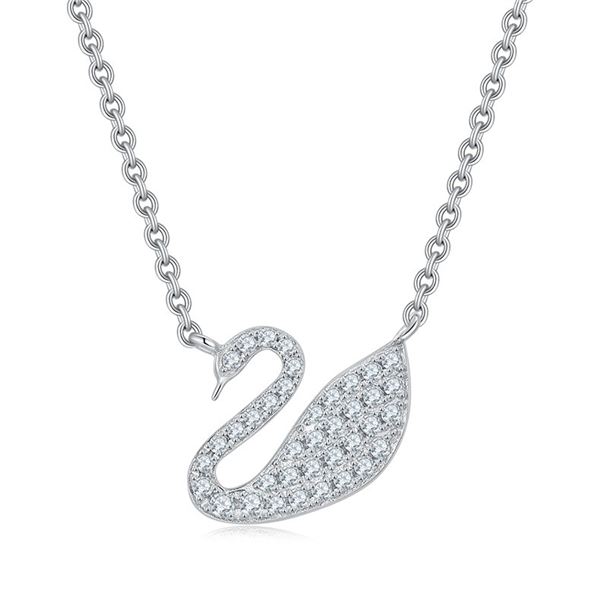 SWAN 925 STERLING SILVER MOISSANITE NECKLACE