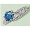 Image 2 : 1 CT GRA CERTIFIED BLUE MOISSANITE 925 ST SILVER