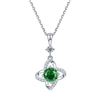 Image 1 : 1 CT GRA CERTIFIED GREEN EMERALD 925 ST. SILVER