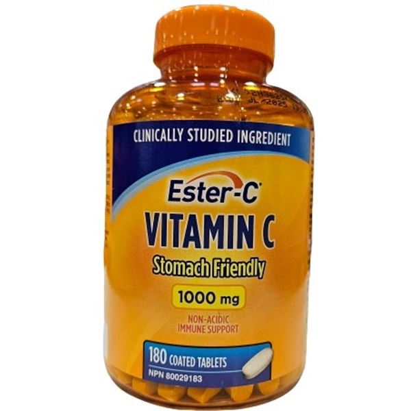 NEW BOTTLE WITH 180 ESTER-C VITAMIN C TABLETS